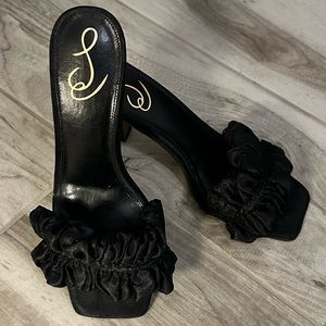 Sam Edelman, Black Satin Heeled Shoes, size 9